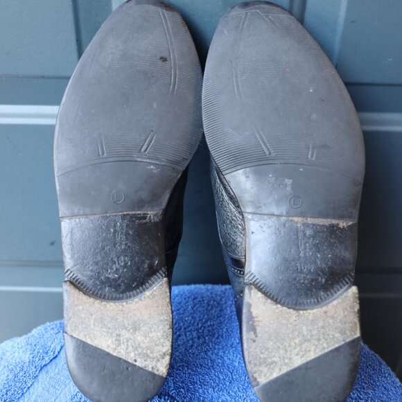 SALE - Moreschi 10.5 Burnished Monk Strap Black and Blue Mens Dress Shoes main image 4